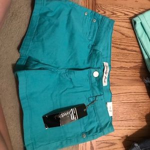 Teal shorts